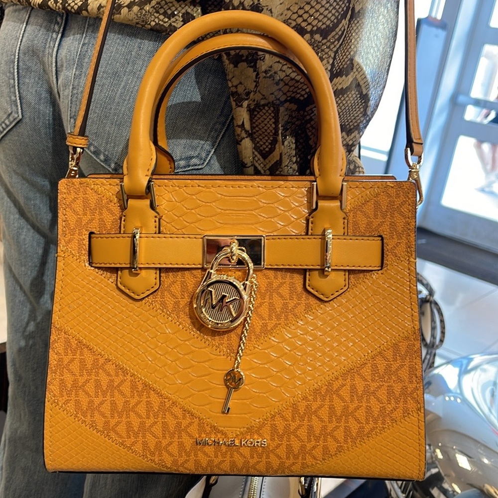 Michael Kors Hamilton Small Satchel Shoulder Crossbody Bag 
Cider Multi COLOR